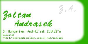 zoltan andrasek business card